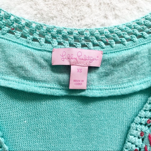 LILLY PULITZER EMBROIDERED LONG SLEEVE TOP Size XS PREPPY PRETTY FEMININE - Picture 5 of 10